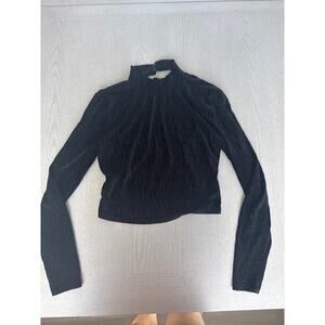 Divided H&M Black Crop Top Goth Whimsigoth Dark Academia E girl